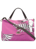 feather print shoulder bag 