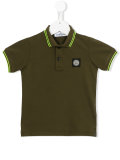 striped trim polo shirt