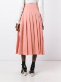 pleated midi skirt