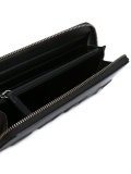debossed logo zip-around wallet