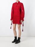collared floral lace shirt dress