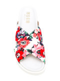 floral slider sandals 