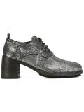 metallic lace-up shoes 