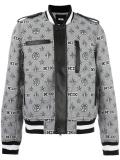 monogram print bomber jacket