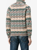 printed zipped cardigan