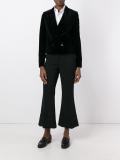 cropped velvet blazer