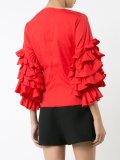 ruffled sleeve blouse