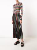 pleated striped skirt