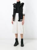striped hooded bomber jacket