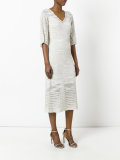 knitted V-neck dress 