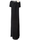 embellished shoulder dress