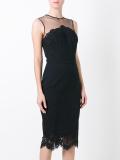 lace appliqué mid dress