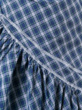 check ruffled skirt