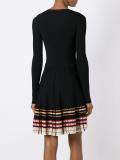 striped pleated dress