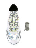 metallic patchwork running sneakers 