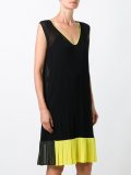 drop waist colour block dress