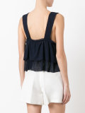 layered ruffle blouse
