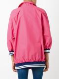 striped detail coat