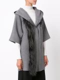 faux fur detail cardi-coat