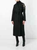 embellished belted coat