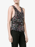sequin embellished sleeveless top