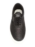 textured lace up sneakers