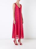 floral stripe lace dress