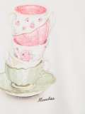 tea cup print T-shirt