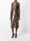 sequined V-neck dress