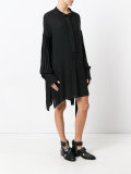 gathered longsleeves shirt dress