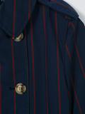 pinstriped trench coat