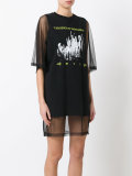 mesh T-shirt dress