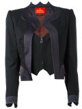 layered zip cropped jacket