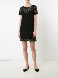 floral embroidered shift dress