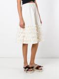 ruched midi skirt