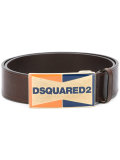enameled logo plaque belt