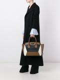 contrast panel tote bag