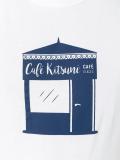 'café kitsuné' print T-shirt
