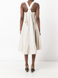 asymmetric pleat A-line dress