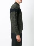 bicolour round neck sweater
