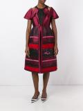 textured panel cut out dress