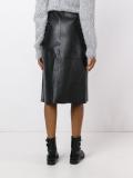 leather midi skirt