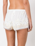 embroidered flower shorts 