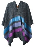 metallic striped poncho