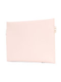 logo print zip clutch