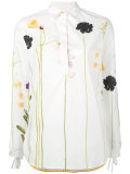 floral embroidered shirt