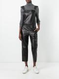leather dungarees