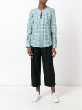 tartan button loop top