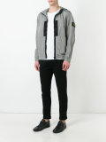 logo patch hooded jacket