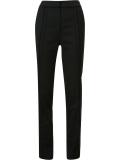 frayed panelled tailored trousers